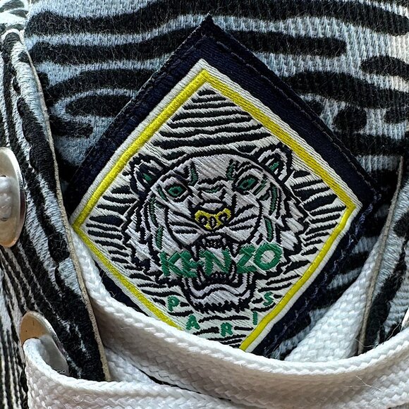 Kenzo Canvas Animal Print Espadrille Sneakers Women - Authentic - Picture 8 of 10